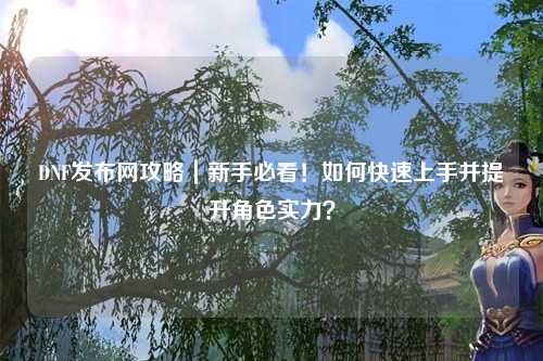 DNF發(fā)布網(wǎng)攻略|新手必看!如何快速上手并提升角色實(shí)力?